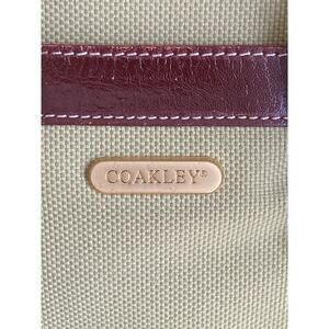 Coakley travel work bag - canvas and british tan leather with padding pockets